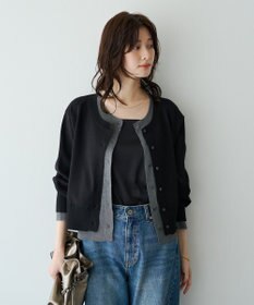 YECCA VECCA 2wayレイヤードクルーネックカーディガン