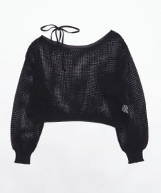 WEGO 2WAYオフショルメッシュニット