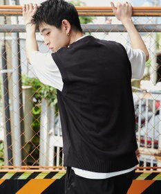 WEGO 【ユニセックス着用ITEM/2点セット】アンサンブルゲームロゴニットベスト