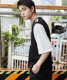 WEGO 【ユニセックス着用ITEM/2点セット】アンサンブルゲームロゴニットベスト