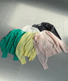 Feroux 【洗える】シアーカラー カーディガン