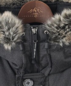 JOSEPH ABBOUD MOUNTAIN 【ECOファー/9ポケット/ホワイトグース/ユニセックス】ウールライクアウトドア ダウンコート