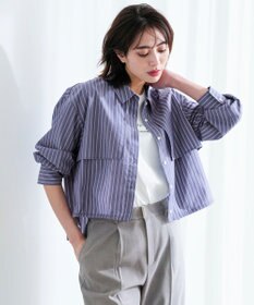 ANY SIS クロップドヨークハオリ シャツ