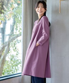 Tiaclasse 【洗える】バックギャザーハートネックAラインワンピース