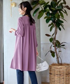 Tiaclasse 【洗える】バックギャザーハートネックAラインワンピース