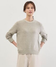 J.PRESS LADIES SHINE クルーネック ニット シルバーグレー系