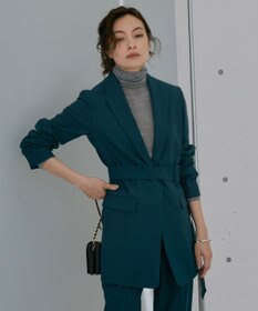 ICB 【洗える】 ウールマットウース ベルト付きジャケット