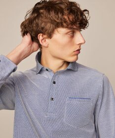 JOSEPH ABBOUD 【キングサイズ・オーガニックコットン使用】ダディ ポロシャツ ブルー系