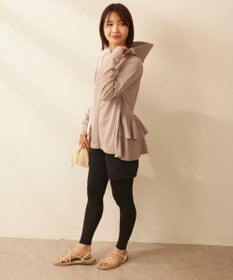 OP／FILA 【ocean pacific】フェイスガード付き バックフリル ラッシュガードパーカー