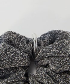 Phoebe メタルグリッターシュシュ　グレー