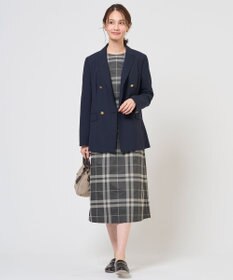 J.PRESS LADIES L ブロックチェックジャガード ワンピース