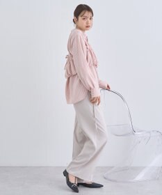 earth music&ecology ＳＥＴ２点起毛ストライプシャツ＋バルーンビスチェ