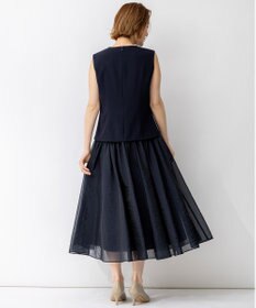 23区 【APPLAUDIR】クリアジョーゼットコンビ ドレス