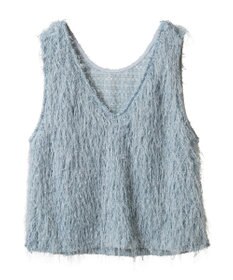 AMERICAN HOLIC 【前後2way】サイドスリットシャギーベスト