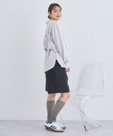 earth music&ecology ＳＥＴ２点起毛ストライプシャツ＋バルーンビスチェ