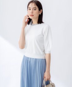 組曲 S 【WEB限定】ビジューパフスリーブ ニット