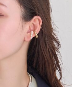 Phoebe 〈シリーズ累計販売10000点突破！〉≪雑誌掲載商品≫ドレッシングパールイヤーカフ　ゴールド