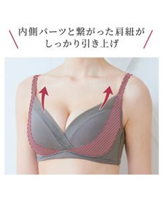 BRADELIS New York 【BRADELIS NewYork peace】すっきり楽ちん綿混ブラ 接触冷感 速乾機能で快適なノンワイヤー補整ブラ