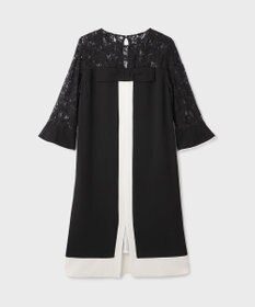 GRACE CONTINENTAL レースコンビバイカラーワンピース