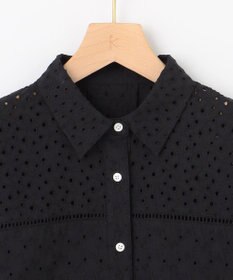 組曲 S エンブロイダリーレース襟付 ブラウス