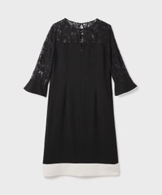 GRACE CONTINENTAL レースコンビバイカラーワンピース