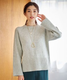 ANY 【6色展開】ラムウールラグランスリーブニット