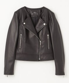 GRACE CONTINENTAL ノーカラーレザーライダースジャケット