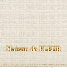 Maison de FLEUR ツイードキューブショルダーバッグ