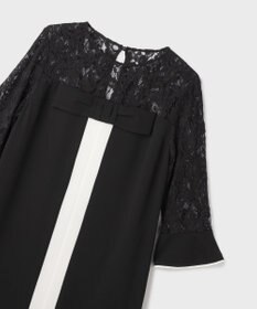 GRACE CONTINENTAL レースコンビバイカラーワンピース