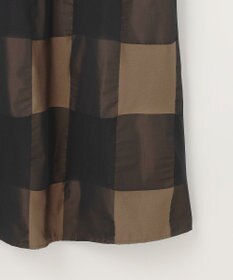 自由区 【洗える】ブロンズチェックジャガード ワンピース