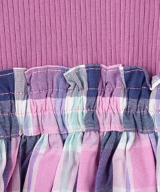 ANY KIDS チェック ドッキング ワンピース