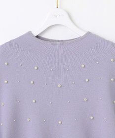 ANY SIS 【洗える】パール調ディテール ニット