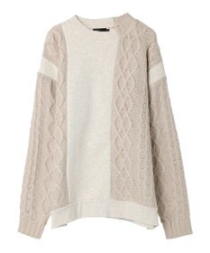 CRAFT STANDARD BOUTIQUE ケーブルニット切り替え裏起毛スウェット