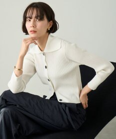 UNFILO 襟付きクロップドカーディガン