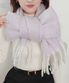 WEGO 【マフラー/ユニセックス着用】ワイドフリンジストール