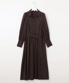 自由区 【洗える】ボリュームスリーブシャツ ドレス