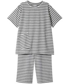 une nana cool 綿混ブークレーボーダー 半袖パジャマ