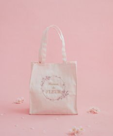Maison de FLEUR sakura刺繍スクエアトートバッグ