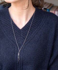 Tiaclasse L 【洗える】Vネック起毛ニットトップス