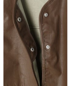 Green Parks フェイクレザーベスト