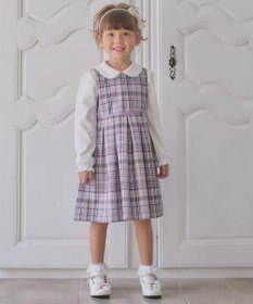 ANY KIDS チェック ジャンパースカート