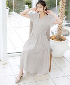 Tiaclasse 【洗える】大人上品なシアータックワンピース