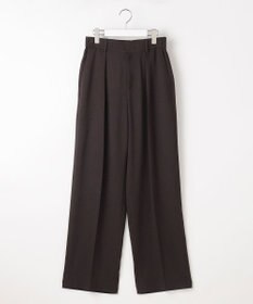 自由区 【カタログ掲載・ご好評につき新色追加・セットアップ対応】リネンライクシンセティックワイドストレート パンツ