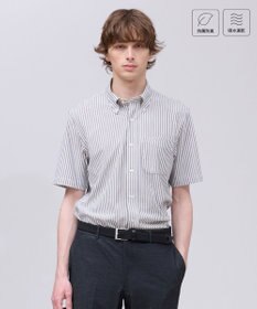 J.PRESS MEN 【吸水速乾 / 抗菌防臭 / 遮熱 / 防シワ】【J.PRESS OXFORD JERSEY】カノコインレイ半袖 シャツ / B.D. グレー系1