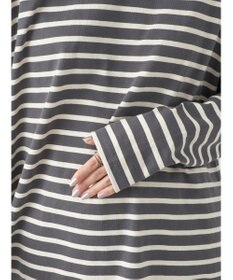 earth music&ecology バック釦ボーダーチュニック