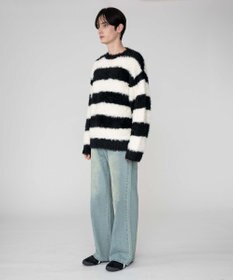 WEGO 【2025秋冬新作/ユニセックス着用ITEM/MLサイズ展開】フェザーニットプルオーバー