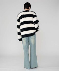 WEGO 【2025秋冬新作/ユニセックス着用ITEM/MLサイズ展開】フェザーニットプルオーバー