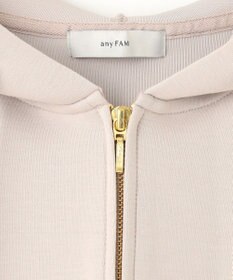 ANY L 【洗濯機可】ダンボールフレンチスリーブ ジップアップパーカー