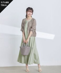 Tiaclasse シアーラウンドネックブルゾン