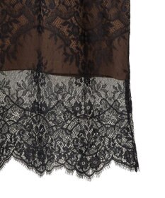 Green Parks フレンチスリーブ裾レースロゴチュニック